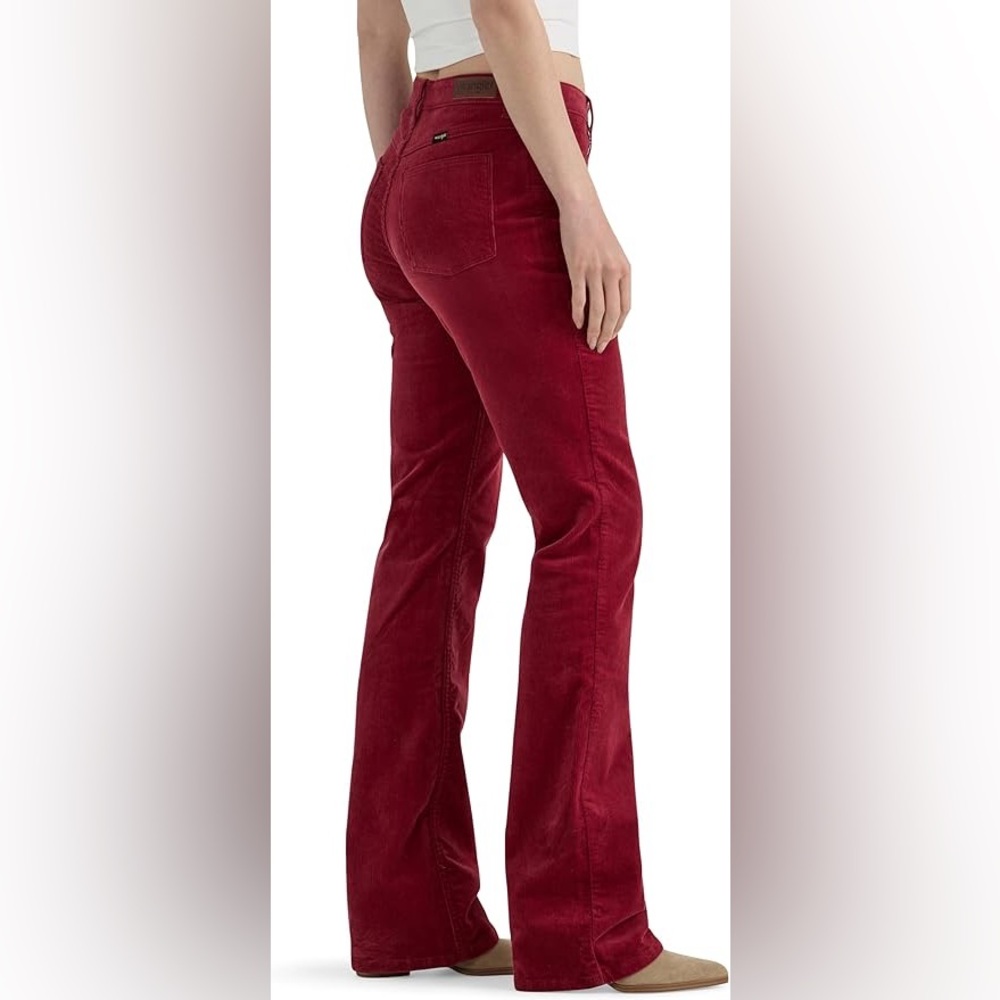 NWT Wrangler Women's High Rise Bold Boot Jean 6/28 In Color Carmine - Picture 4 of 12